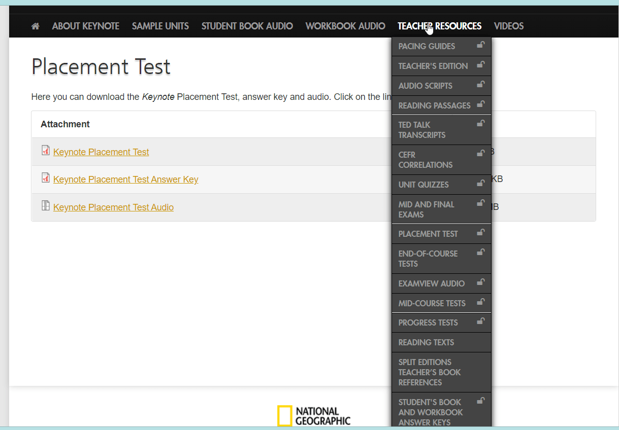 KeyNote (AmE) - Classroom Presentation Tool ( MacOS version)+PDF (SB, WB,TB)+Test +Teacher resource 3 KeyNote (AmE) - Teacher resource