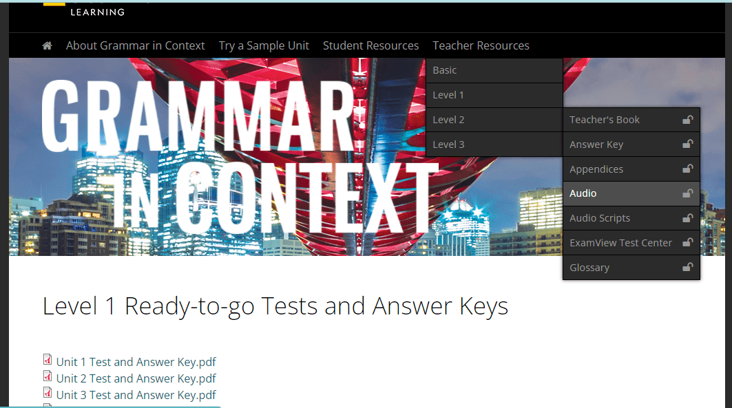 Grammar in context 7e - Classroom Presentation Tool (MacOS version, Official version) + PDF (SB, TB)+ Test, Resource 4 Grammar in context 7e - Test, Resource
