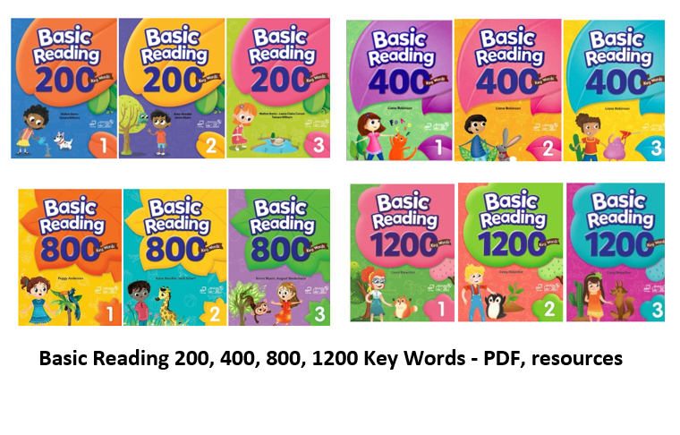 Basic Reading 200, 400, 800, 1200 Key Words interactive books