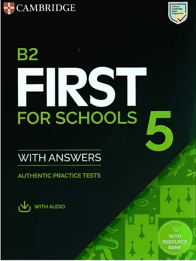 (Instant Download) B2 First For School 5 PDF, Answer keys, Audio 2 B2 First for school PDF answer keys audio download