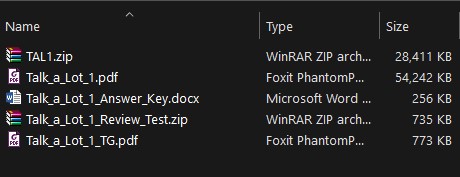 Download Resources list - Talk a lot 1 Download Resources list - Talk a lot 1