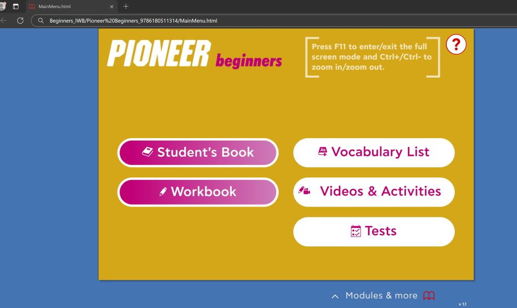 Download Pioneer (British English) - MM Publications - IWB Interactive tool 2 Pioneer IWB Download