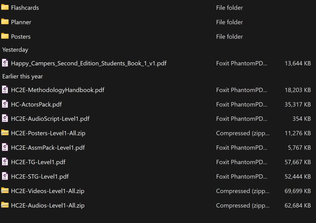 Download Happy Campers 2nd Edition PDF, audio, videos, flash cards, poster 9 Happy-Campers-resources-Download