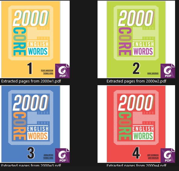 2000 Core English Words New PDF, All resources for teacher