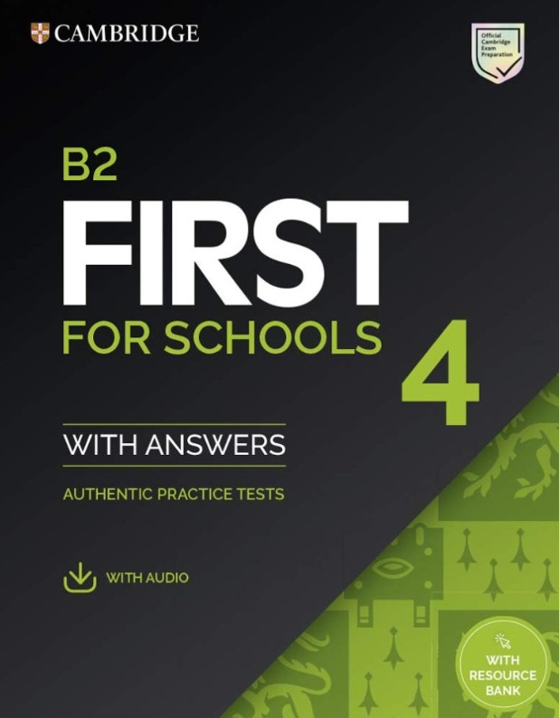 Instant Download B2 First for Schools 4 PDF with answers key, mp3, resources