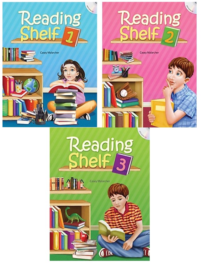 Download Reading Shelf – PDF (high quality), Audio, Test, Assessment, answer key, word list, word test, transcript, Writing worksheet.