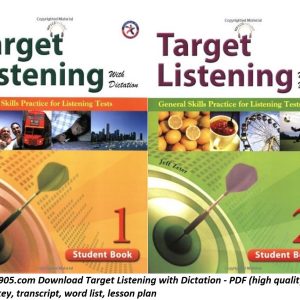 Download Target Listening with Dictation - PDF (high quality), audio, answer key, transcript, word list, lesson plan