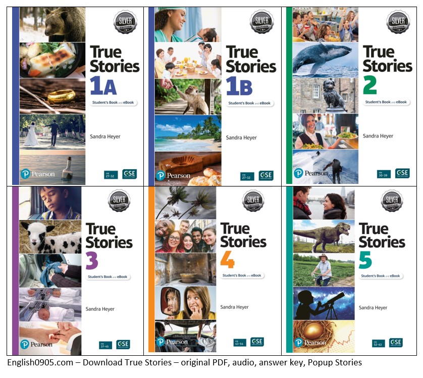 (Instant download) True Stories silver edition – original PDF, audio, answer key, Popup Stories