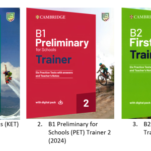 (Instant download) A2 Key for Schools Trainer 2 (2024), B1 Preliminary for Schools Trainer 2 (2024), B2 First for Schools Trainer 3 (2024)  Six Practice tests with answers